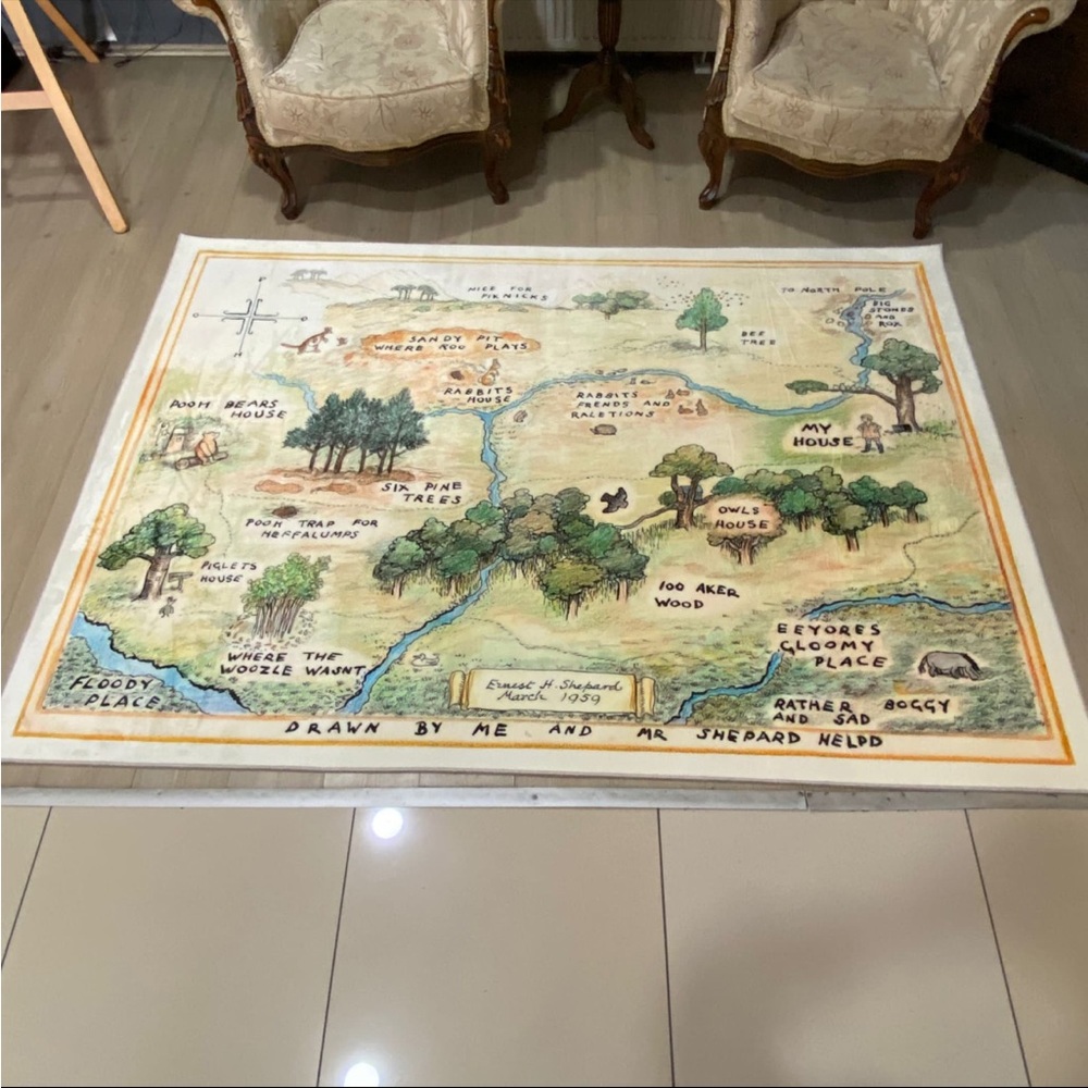 Winnie the Pooh 100 acre mini rug 50x70cm